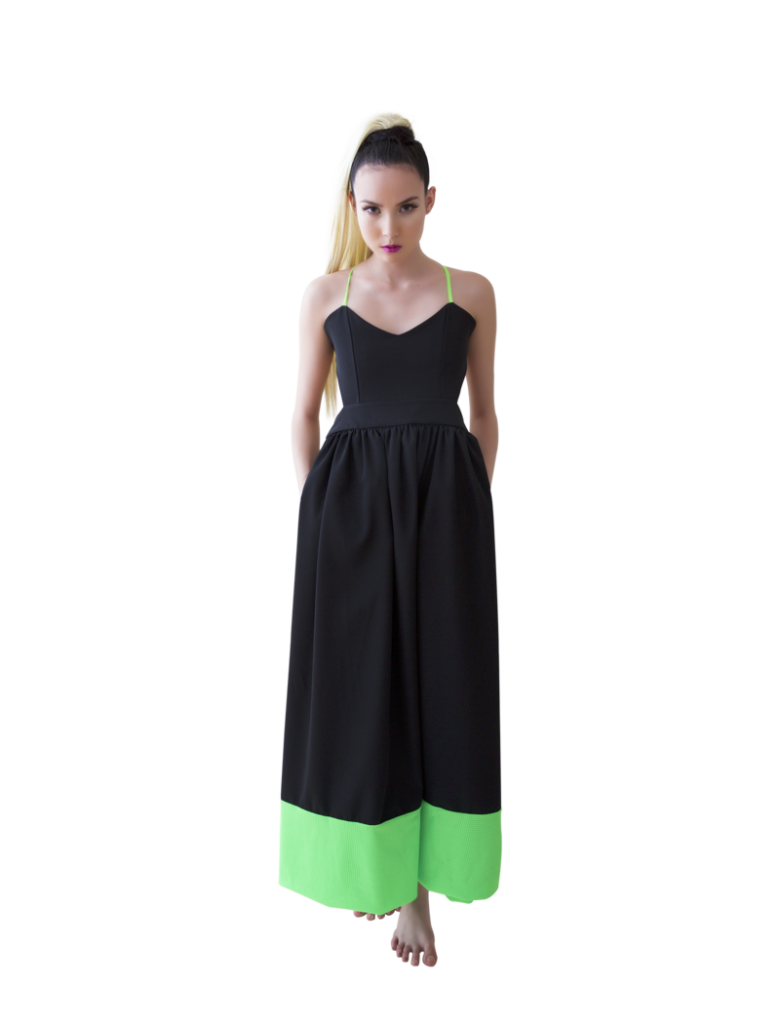 Ayla Trapeze Midi Dress, Bubbles